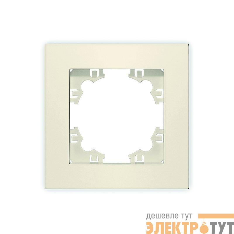 Рамка 1-м Афина сл. кость (ivory) Universal A0053-I