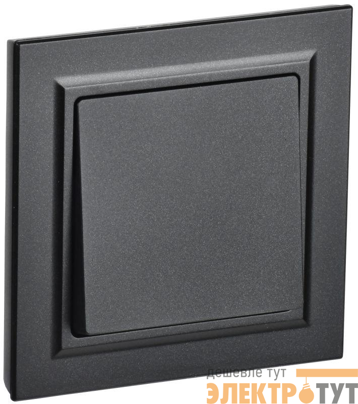 Выключатель 1-кл. СП BRITE ВСР10-1-0-БрЧ 10А в сборе черн. IEK BR-V10-0-10-K02-F