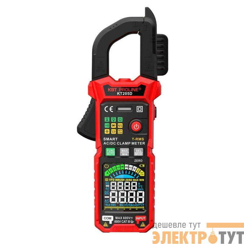 Клещи токовые цифровые КТ 205D PROLINE КВТ 90386