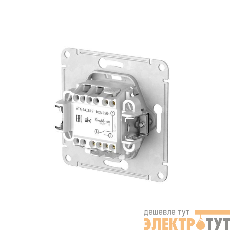 Переключатель 1-кл. AtlasDesign Aqua IP44 (сх. 6) 10AX быстрозажим. клем. механизм бел. SE ATN440161S