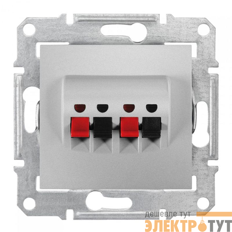 Механизм розетки аудио 2-м СП Sedna алюм. SchE SDN5400160