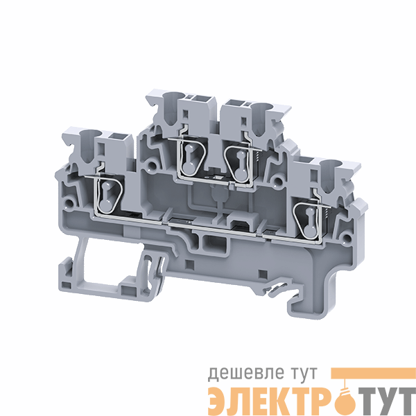 Клемма двухъярусная пружинная OptiClip CXDL-2.5-2L-I сер. КЭАЗ 289764