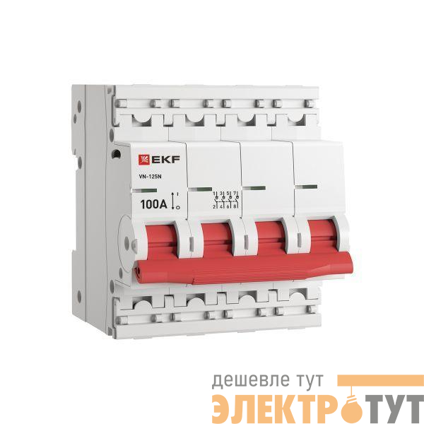 Выключатель нагрузки 4п 100А ВН-125N PROxima EKF S1254100