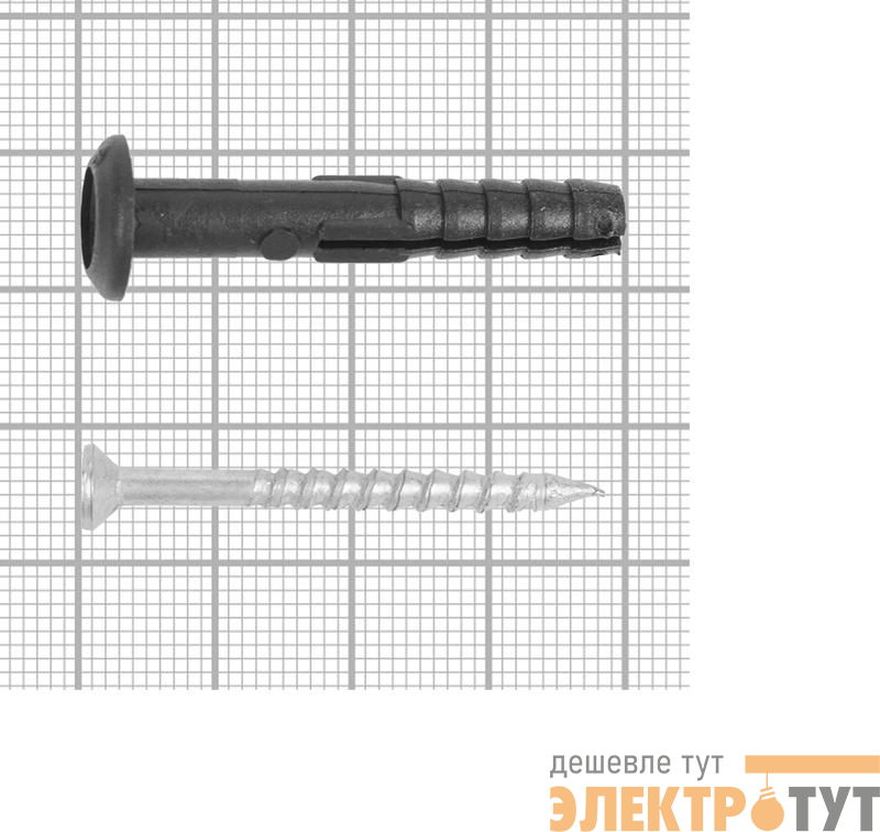 Дюбель-гвоздь полипр. гриб. 6х60 EcoPlast 154321