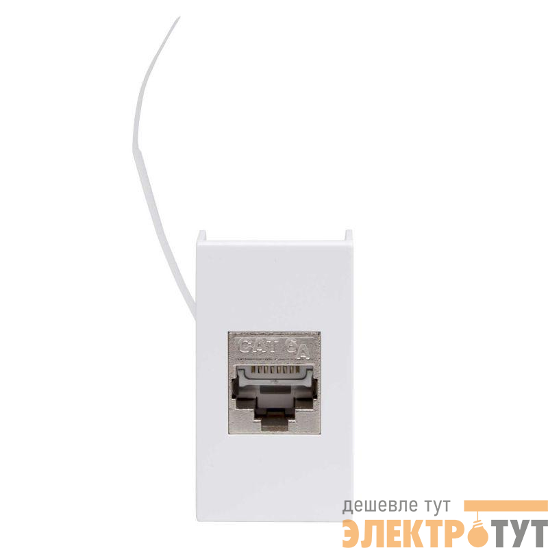 Розетка компьютерная 1-м 1мод. Viva RJ45 кат.6A бел. DKC 45078
