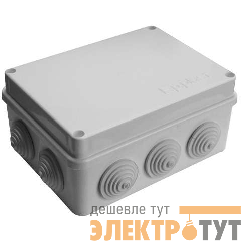 Коробка распределительная ОП 150х110х70мм IP54 10 выходов 10 гермовводов. крышка на винтах сер. Epplast 210314