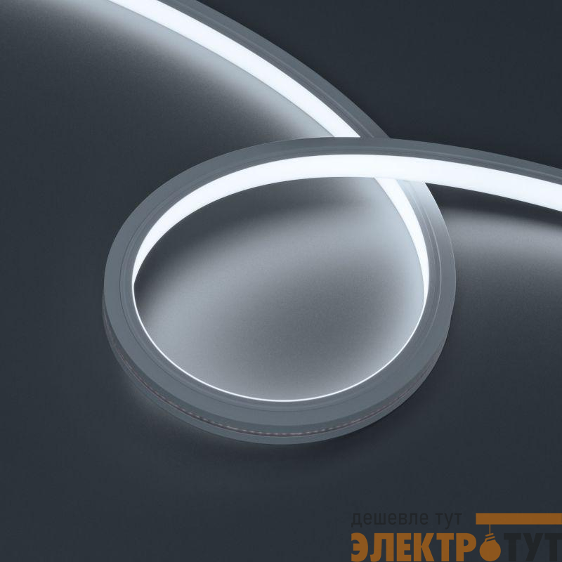 Лента светодиодная MOONLIGHT-TOP-X320-13х12mm 24V White 6500К 5Вт/м IP67 sauna wire x1 вывод вниз герметичная (уп.5м) Arlight 051133