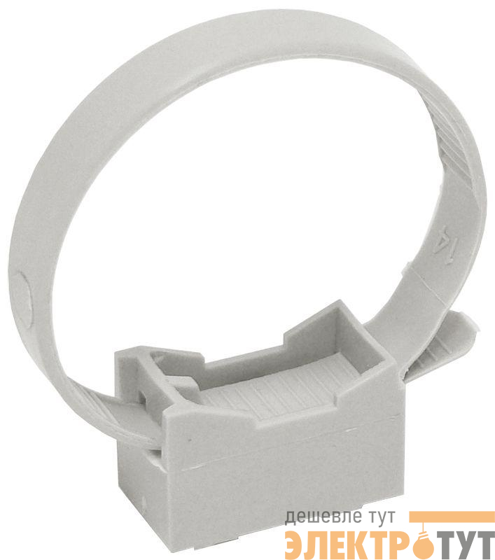 Держатель хомутный для труб со стяжкой d32-63 CFF2 сер. ELASTA IEK CTA10MP-CFF263-K41-100