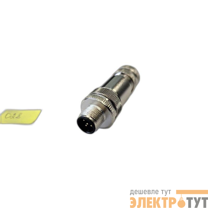 Разъем М12 5A штыревой винт метал. прямой резьба PG9 каб. часть СЦМ120004-05A СТЭЗ 185200028