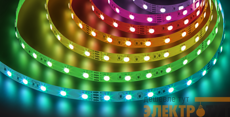 Лента светодиодная 95 313 NLS-5050RGB60-14.4-IP20-24V (уп.5м) Navigator 95313