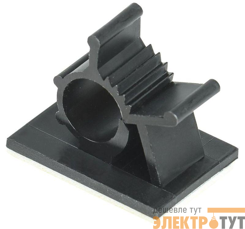 Клипса самоклеящаяся КС-10 черн. (уп.24шт) IEK UHP40-D10-K02
