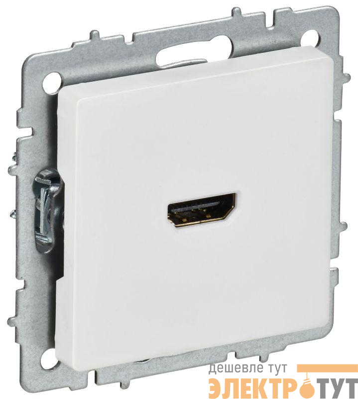 Розетка HDMI СП BRITE РHDMI-0-БрАБ механизм арктич. бел. IEK BR-H10-K91