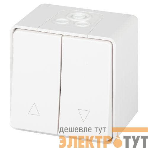 Переключатель Эксперт 11-1508-01 для жалюзи кнопочный IP55 10АХ-250В ОУ бел. Эра Б0063251