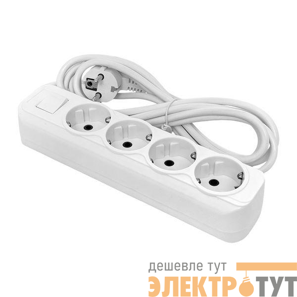 Удлинитель 4х2м с заземл. 16А IP20 Эксперт 3.0кВт с выкл. ПВС 3х1 PROxima EKF UBA16-310-4-02i