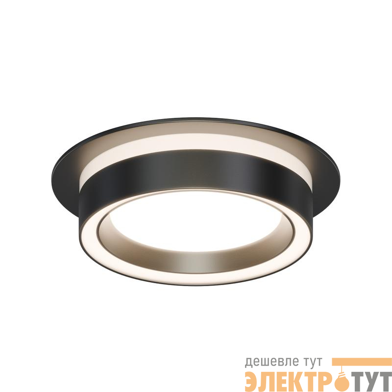 Светильник точечный Ray max 15Вт GX53 230В 50Гц встраив. под светодиод. лампу черн. Apeyron 16-101