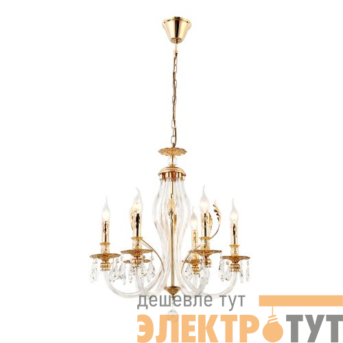 Люстра Melanie 1020-206 6хЕ14 40Вт хрусталь классика Rivoli Б0047907