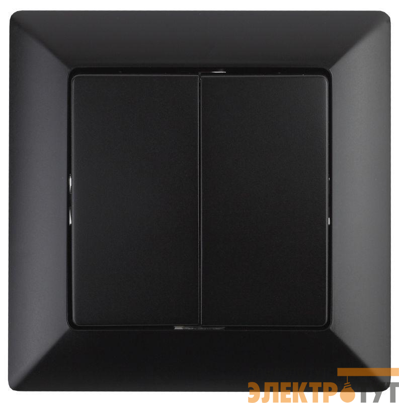 Выключатель 2-кл. СП Solo 4-104-05 10А 250В IP20 антрацит Intro Б0053589