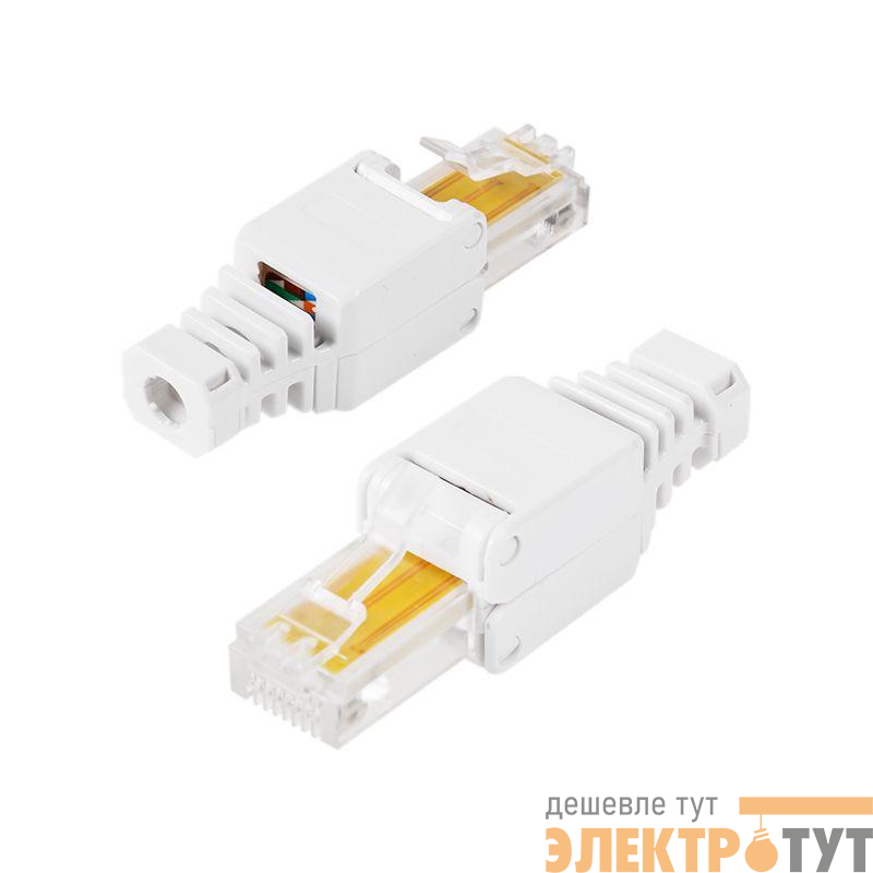 Джек штекер RJ45 8Р8С быстрозажимной ручной Rexant 05-1051