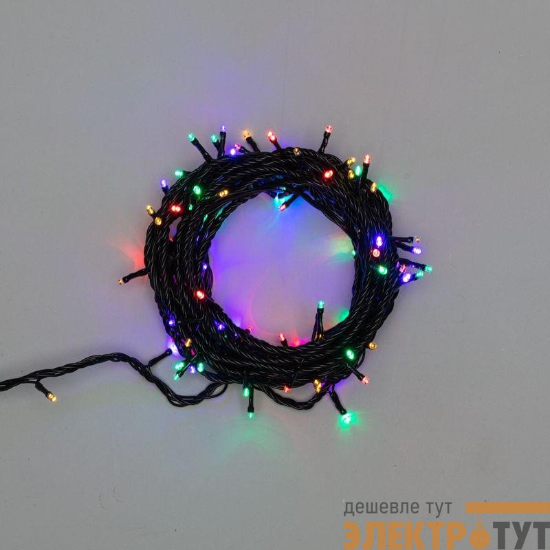 Гирлянда светодиодная управляемая"Нить" 10м 100LED мультиколор 10Вт 220-240В IP65 8 режимов провод ПВХ черн. (нужен контроллер 217-204) Neon-Night 303-139