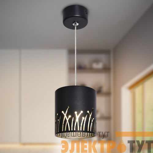 Светильник подвесной (подвес) PL30 BK цоколь GX53 потолочный цилиндр черн. Эра Б0061408