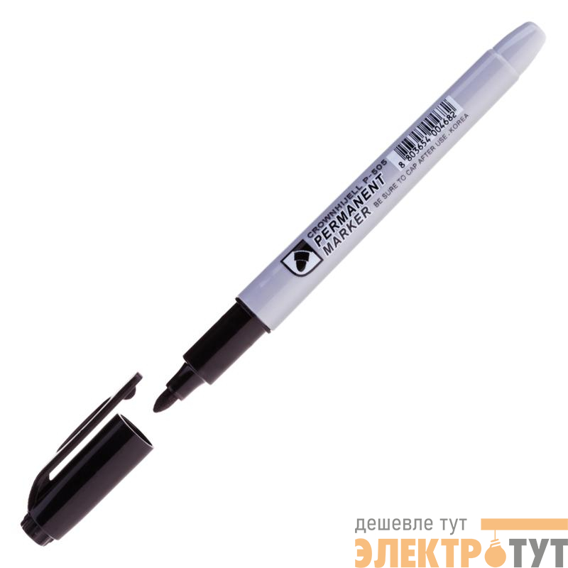 Маркер перманентный "Multi Marker Slim" 2мм пулевидный черн. Crown Б0048243