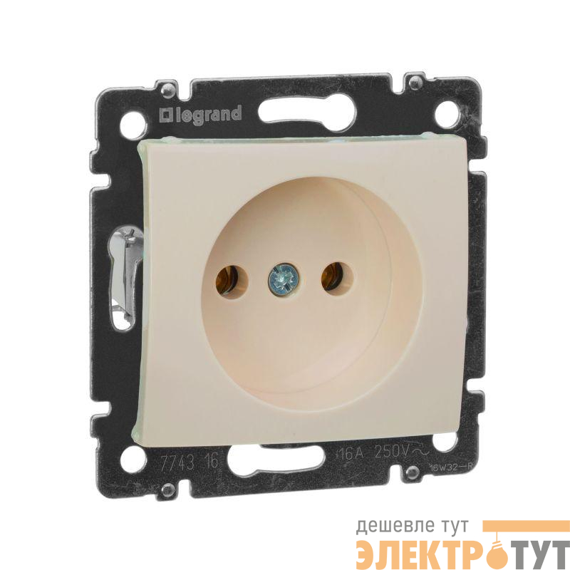 Розетка 1-м СП Valena 16А IP21 без заземл. на винтах механизм сл. кость IEK 774316