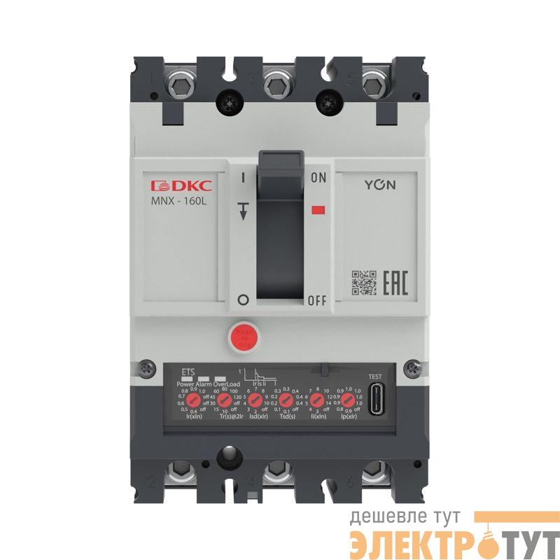 Выключатель автоматический в литом корпусе YON pro MNX160L 3P 160А 70кА при AC 415В расц. ETS YON MNX160L3PETS0160