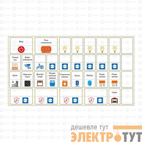 Наклейка модульная малый комплект 110х200 PROxima EKF mn-1-1