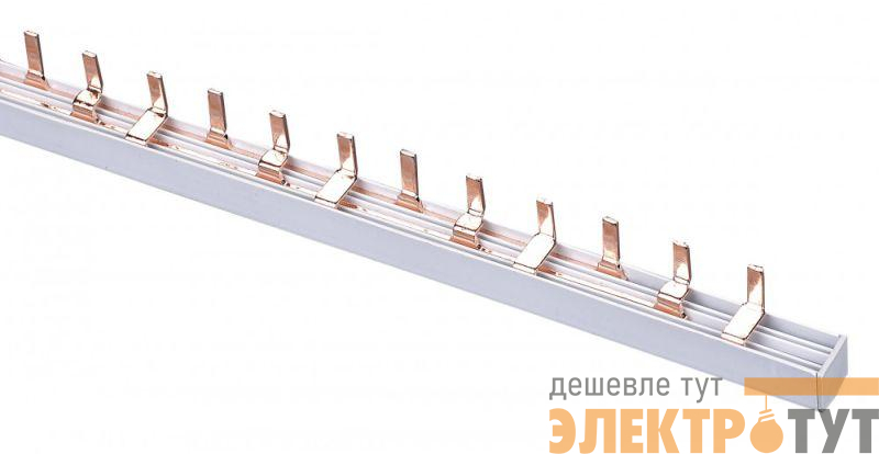 Шина соединительная типа PIN (штырь) 3п до 75А ШС-101 (дл.1м) DEKraft 32032DEK