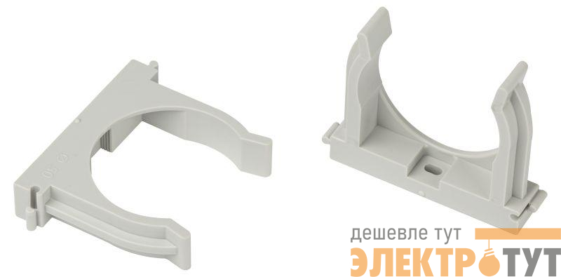 Держатель для труб (клипса) d50мм для прямого монтажа CLIP-50-G-MP сер. (уп.25шт) Эра Б0062028