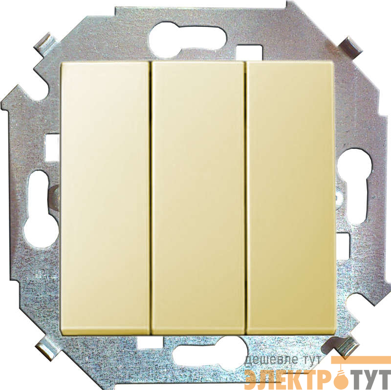Выключатель 3-кл. СП Simon 15 16А IP20 винтов. зажим механизм сл. кость Simon 1591391-031
