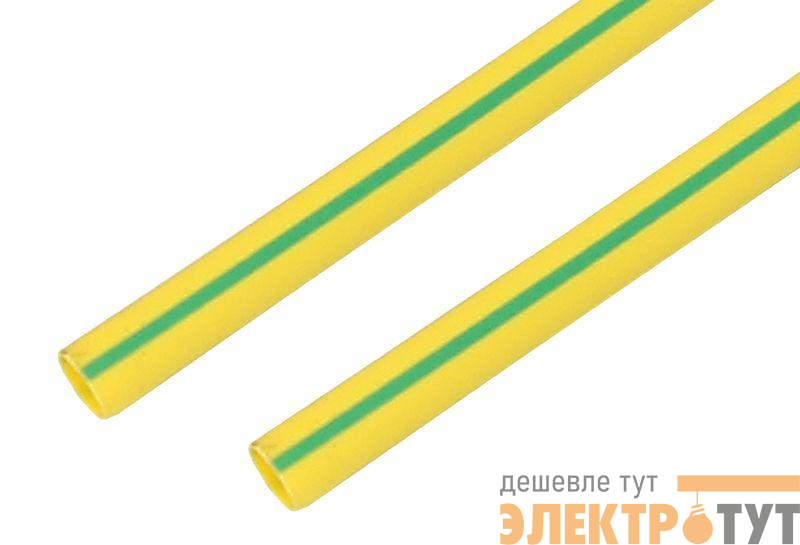 Трубка термоусадочная ТУТ нг 25.0/12.5 желт./зел. 1м Rexant 22-5007