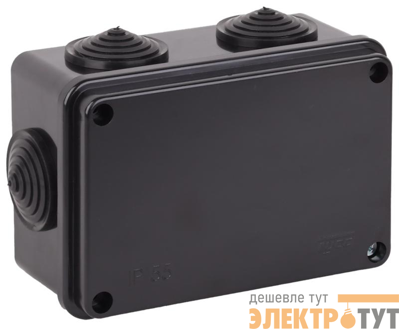 Коробка распаячная для ОП 120х80х50мм УХЛ1 черн. Ruvinil 67051Ч
