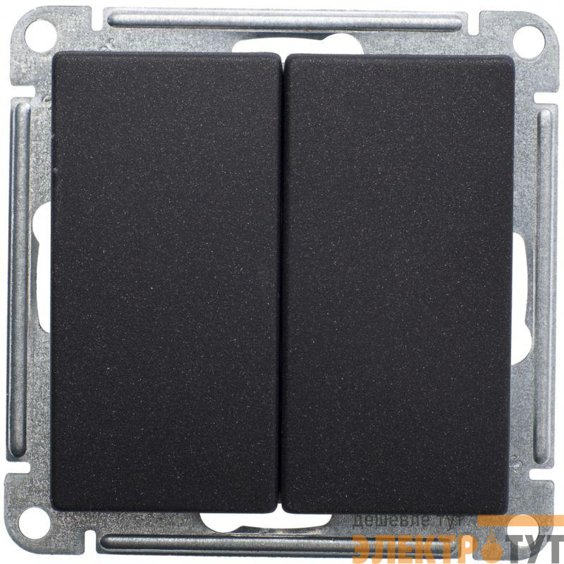 Выключатель 2-кл. СП W59 10А IP20 10AX механизм черн. бархат SE VS510-252-6-86