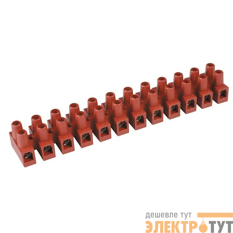 Колодка клеммная винтовая 2х2.5кв.мм 24А 450В 150град. фиберглас (розница) DKC 43102FVR