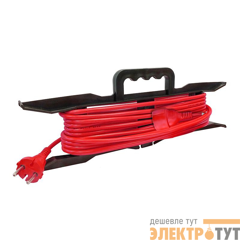 Удлинитель-шнур на рамке 1х10м без заземл. 16А IP20 3.5кВт ПВС 2х1.5 DOMTOK 2402