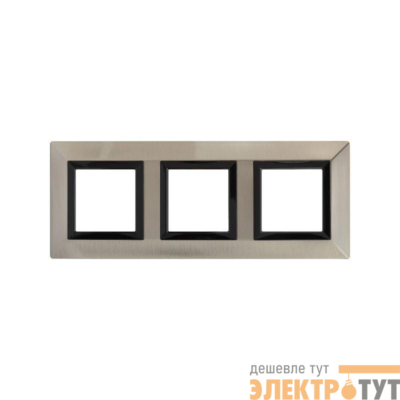 Рамка 3-м 6мод. Avanti метал. никелир. DKC 4409856