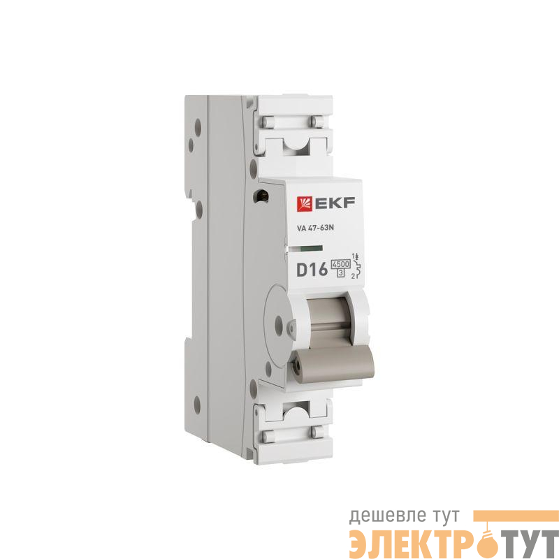 Выключатель автоматический 1п D 16А 4.5кА ВА 47-63N PROxima EKF M634116D