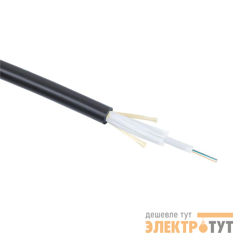 Кабель волоконно-оптический 9/125 одномод. 8 волокон loose tube для внешн. прокладки -40-+70град.C PE черн. (F90080129B) Cabeus 7735c