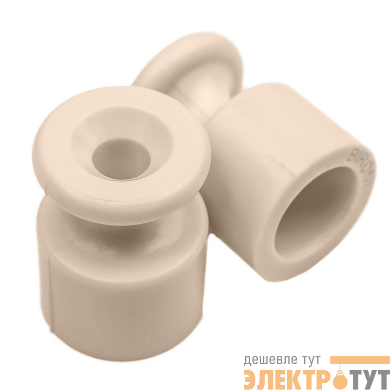 Изолятор для наружного монтажа пластик песочн. зол. (уп.100шт) Bironi B1-551-24-100