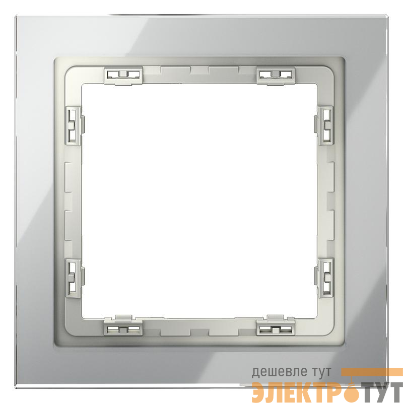 Рамка 1-м S70 стеклян. сталь Voltum VLS110105