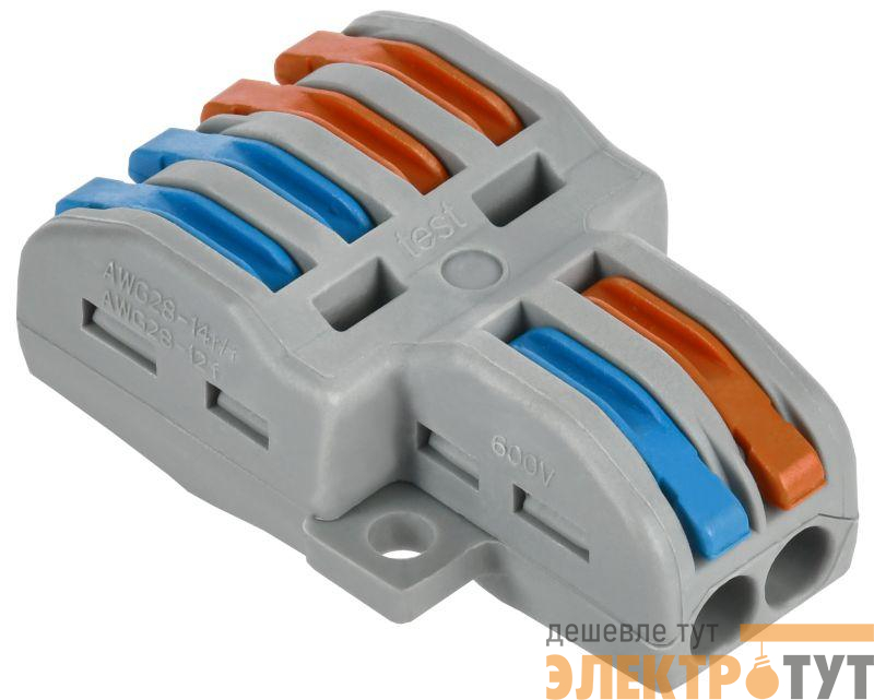 Клемма строительно-монтажная СМК 222-4124 (уп.4шт) IEK UKZ20-4124-004