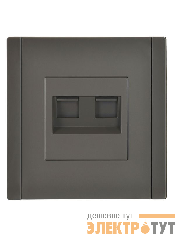 Розетка компьютерная 2-м RJ45 кат.6 FORTE&PIANO FP334 сер. IEK FP-K20-2-K03