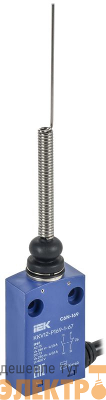 Выключатель концевой C6N-169 IP67 гибкий пружинный стержень IEK KKV12-P169-1-67