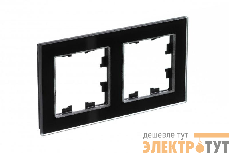 Рамка 2-м AtlasDesign Nature стекло черн. SE ATN321002