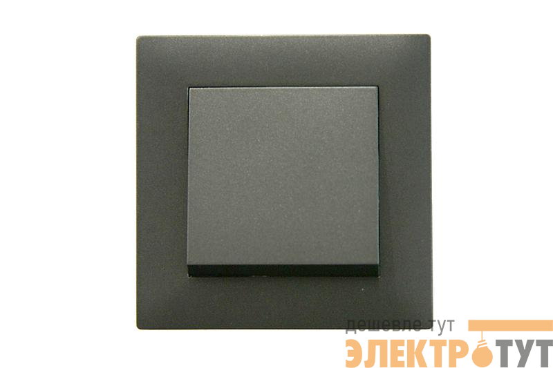 Выключатель 1-клав. Karea RIZZ STAR дым. металлик Makel 88050001