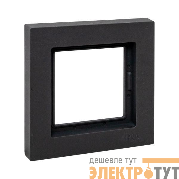 Рамка 1-м Эпика IP44 пластик черн. EKF UP1-FPB-01-44