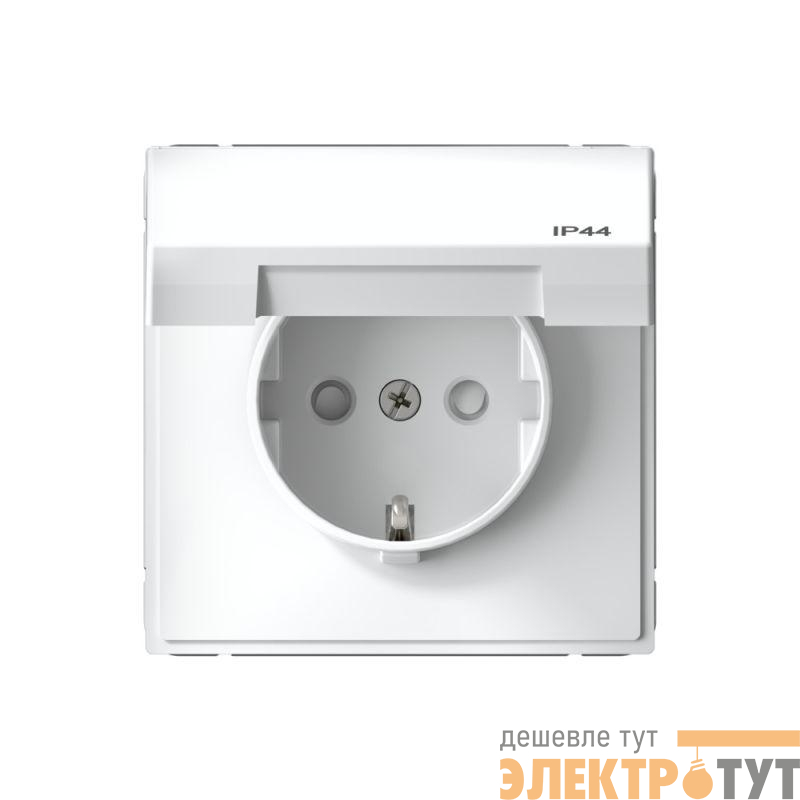 Розетка ArtGallery 16А IP44 с заземл. защ. шторки с крышкой механизм бел. SE GAL440146