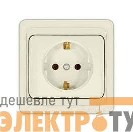Розетка 1-м СП Валери 16А с заземл. сл. кость UNIVersal Б-В0028