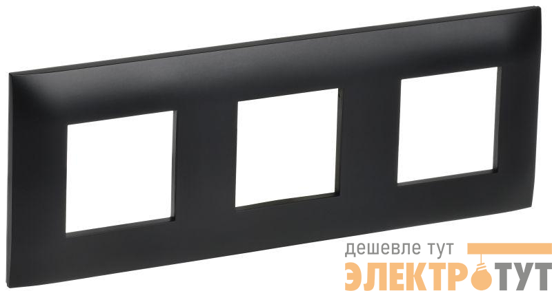 Рамка 3-м SKANDY SK-F03Bl черн. IEK SK-M32-K02